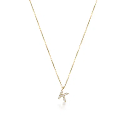 Cervin Blanc Women's Diamond Initial K Necklace In Gold