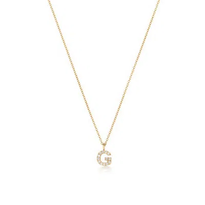Cervin Blanc Women's Diamond Initial Necklace In 18ct Gold.