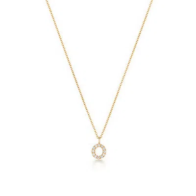 Cervin Blanc Women's Diamond Initial O Necklace In Gold