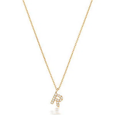 Cervin Blanc Women's Diamond Initial R Necklace In Gold