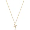 Cervin Blanc Women's Diamond Initial X Necklace In Gold In Gold