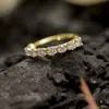 Cervin Blanc Women's Diamond Nose Ring In Yellow Gold Piercing Clicker Eternity Hoop In Gold