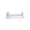 Cervin Blanc Women's Diamond Nose Stud Trilogy In White Gold With Screwback Nose Pin. In White