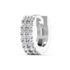 Cervin Blanc Women's Diamond Row Cartilage Hoop In White Gold Piercing In White