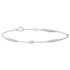 Cervin Blanc Women's Diamond Rubover And Pave Set Bracelet In White Gold