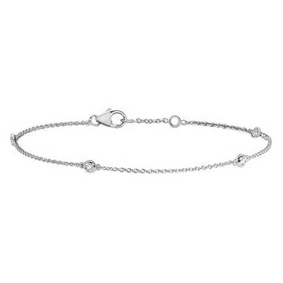 Cervin Blanc Women's Diamond Rubover Bracelet In White Gold
