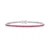 Cervin Blanc Women's Ruby Tennis Bracelet In White Gold