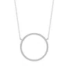 Cervin Blanc Women's Silver / White White Gold Diamond Circle Of Life Necklace With Chain In Multi