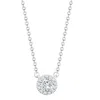 Cervin Blanc Women's Silver / White White Gold Diamond Halo Pendant Necklace With Chain Extender In Multi