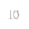 Cervin Blanc Women's Silver / White White Gold Diamond Hoop Earrings Over Half Carat In Multi