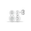 Cervin Blanc Women's Silver / White White Gold Two Diamonds Drop Earrings In Multi