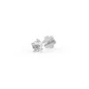 Cervin Blanc Women's Solitaire Diamond Nose Piercing White Gold Stud Pin Screwback
