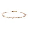 Cervin Blanc Women's White Diamond Bracelet Bezel And Charms Station Chain In 18ct Rose Gold
