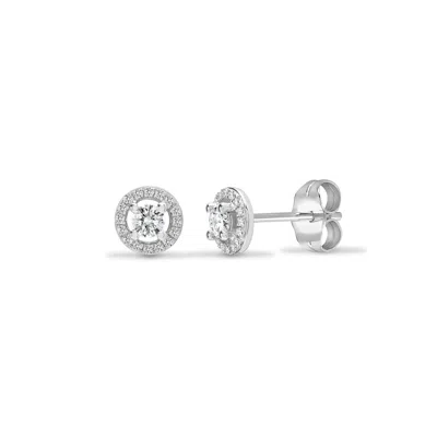 Cervin Blanc Women's White Diamond Cluster Earrings
