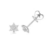 Cervin Blanc Women's White / Gold Diamond Cluster Studs In White Gold In Multi