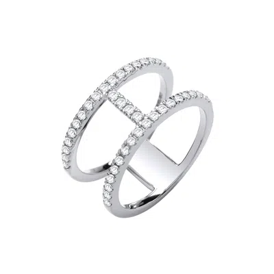 Cervin Blanc Women's White Gold Diamond Ring