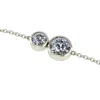 Cervin Blanc Women's White Gold Diamond You & I Bracelet- Classic In White