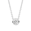 Cervin Blanc Women's White Gold G-si Rubover Diamond Pendant Chain