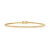 Cervin Blanc Women's White Half Carat Diamond Tennis Bracelet In 18ct Yellow Gold