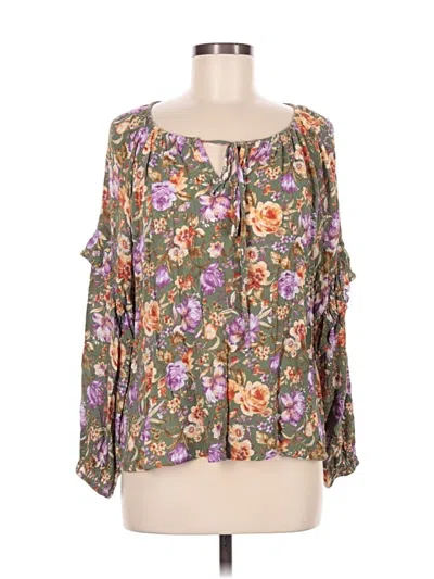 Pre-owned Ces Femme 3/4 Sleeve Blouse In Brown