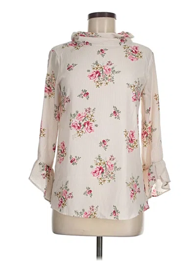 Pre-owned Ces Femme 3/4 Sleeve Blouse In Pink