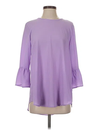 Pre-owned Ces Femme 3/4 Sleeve Blouse In Purple