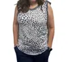 Ces Femme Animal Print Tank Top In Navy