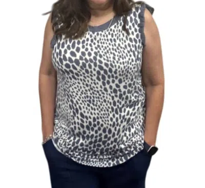 Ces Femme Animal Print Tank Top In Navy
