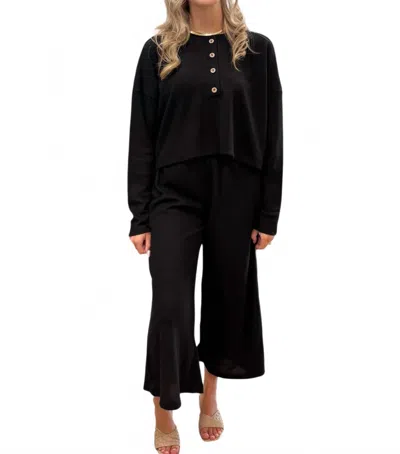 Ces Femme Ava Long Sleeve Top And Pants Set In Black