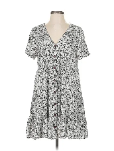 Pre-owned Ces Femme Casual Dress In Gray