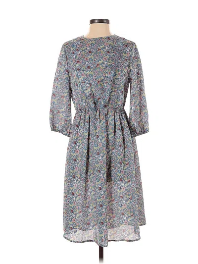 Pre-owned Ces Femme Casual Dress In Gray