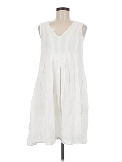 Pre-owned Ces Femme Casual Dress In White