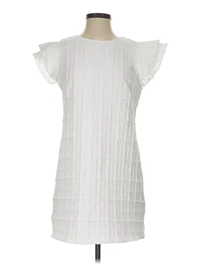 Pre-owned Ces Femme Casual Dress In White