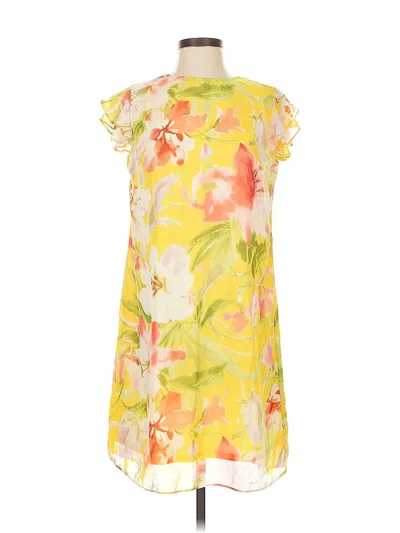 Pre-owned Ces Femme Casual Dress In Yellow