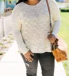 CES FEMME GLITTER MAKES EVERYTHING BETTER SWEATER IN IVORY