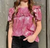 Ces Femme Life's A Party Top In Pink In Pink