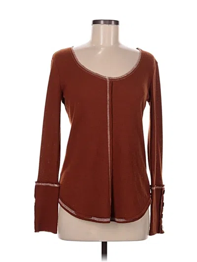 Pre-owned Ces Femme Long Sleeve T-shirt In Brown