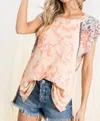 Ces Femme Paisley & Leopard Top In Pink In Pink
