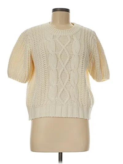 Pre-owned Ces Femme Pullover Sweater In White