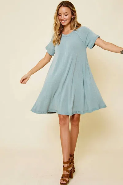 Ces Femme Seaside Cozy Tee Dress In Light Blue In Multi