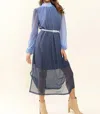 Ces Femme Shimmer Maxi Dress In Blue In Blue