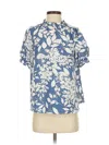 Ces Femme Short Sleeve Blouse In Blue