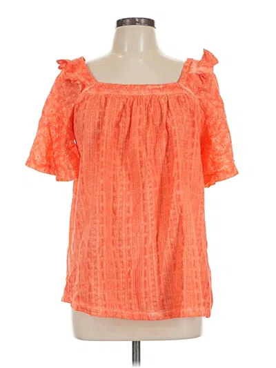 Pre-owned Ces Femme Short Sleeve Blouse In Orange