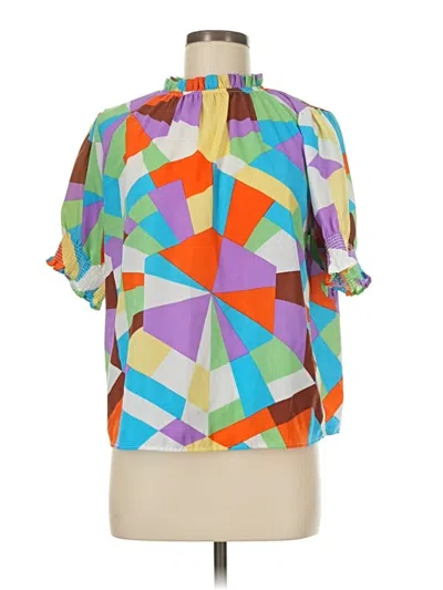Pre-owned Ces Femme Short Sleeve Blouse In Purple