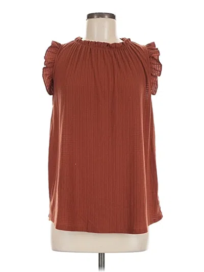 Pre-owned Ces Femme Sleeveless Blouse In Brown