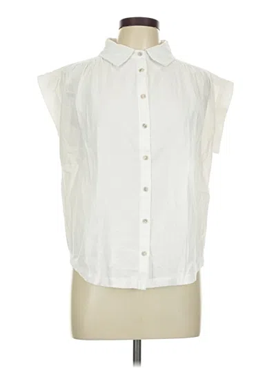 Pre-owned Ces Femme Sleeveless Button Down Shirt In White