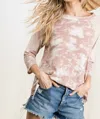 Ces Femme Tie Dye Top In Mauve In Pink
