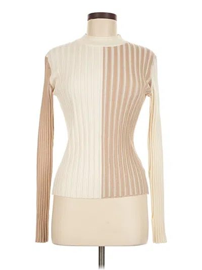 Pre-owned Ces Femme Turtleneck Sweater In White