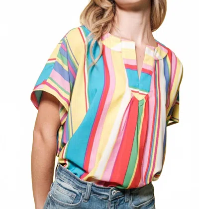 Ces Femme Wildflower Short Sleeve Tunic In Multi