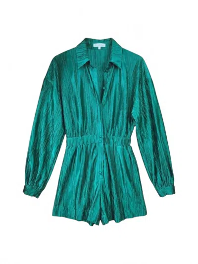 Ces Femme Women's Let's Get Lucky Romper In Green